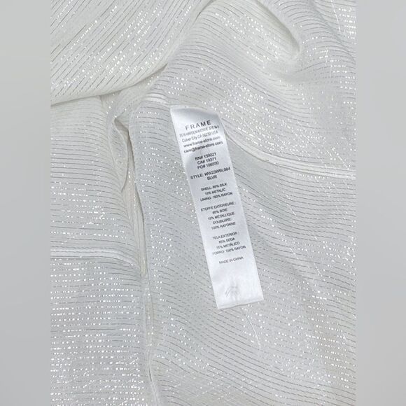 Frame Silk-Blend Long-Sleeve Blouse size M - Picture 13 of 14